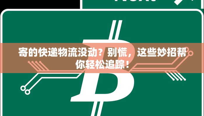 寄的快递物流没动？别慌，这些妙招帮你轻松追踪！
